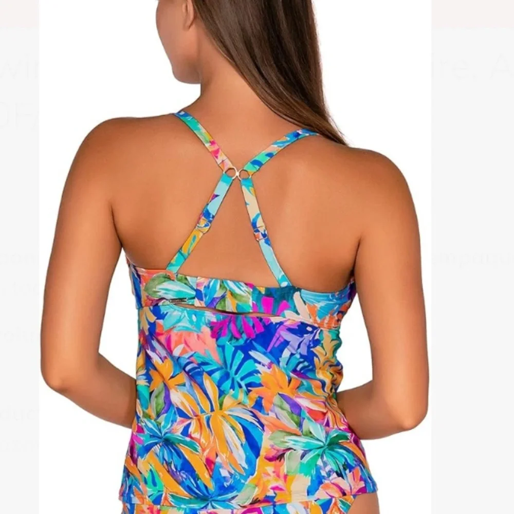 NWOT Sunsets Separates Maeve Tankini Top Alegria Size 36D Underwire